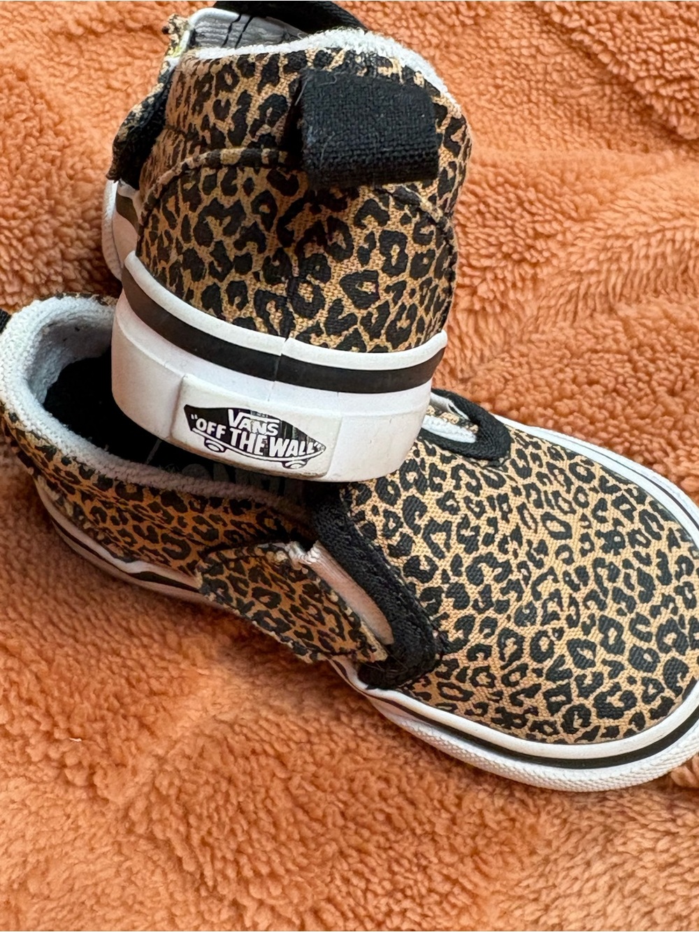 Vans Kids Leopard Print Slip-On Sneakers - Black & Brown